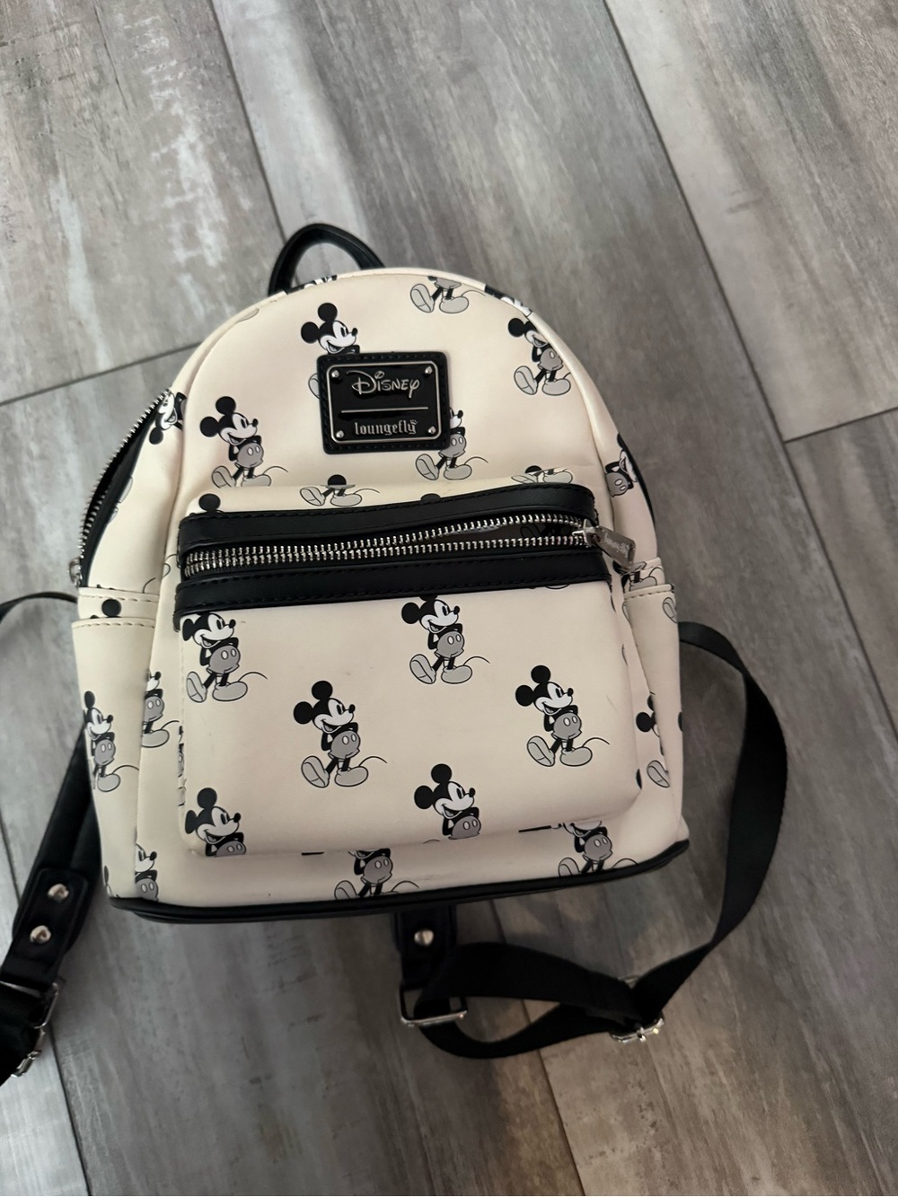 Loungefly Black & White Mickey Mini Backpack